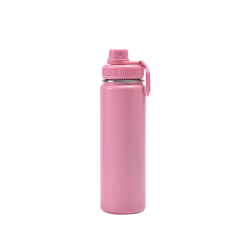 750ml Stainless Steel Vacuum Insulated Sports Water Bottle with 100% Leak-Proof Travel Lid, Large Capacity Portable Vacuum Pot