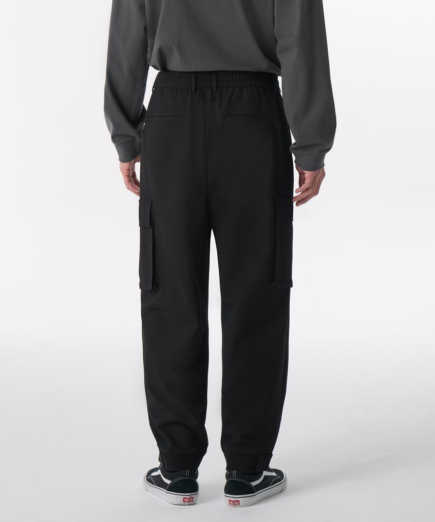 Musinsa Standard Elastic Cargo Strap Jogger Slacks [Black]