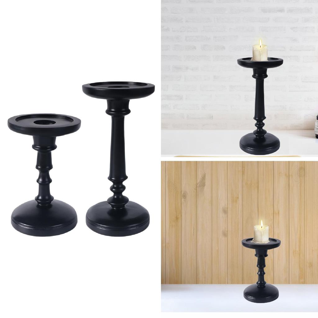 Pelarljusstake Bordsdekor Stabil Skrivbordsprydnad Ljusstake Ljusställ för Helg Mantel Jubileumsfest