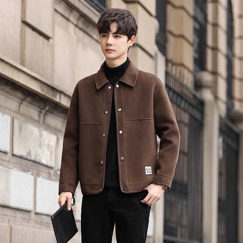 

Firstview Men s Double-Sided Wool Business Casual Overcoat XL