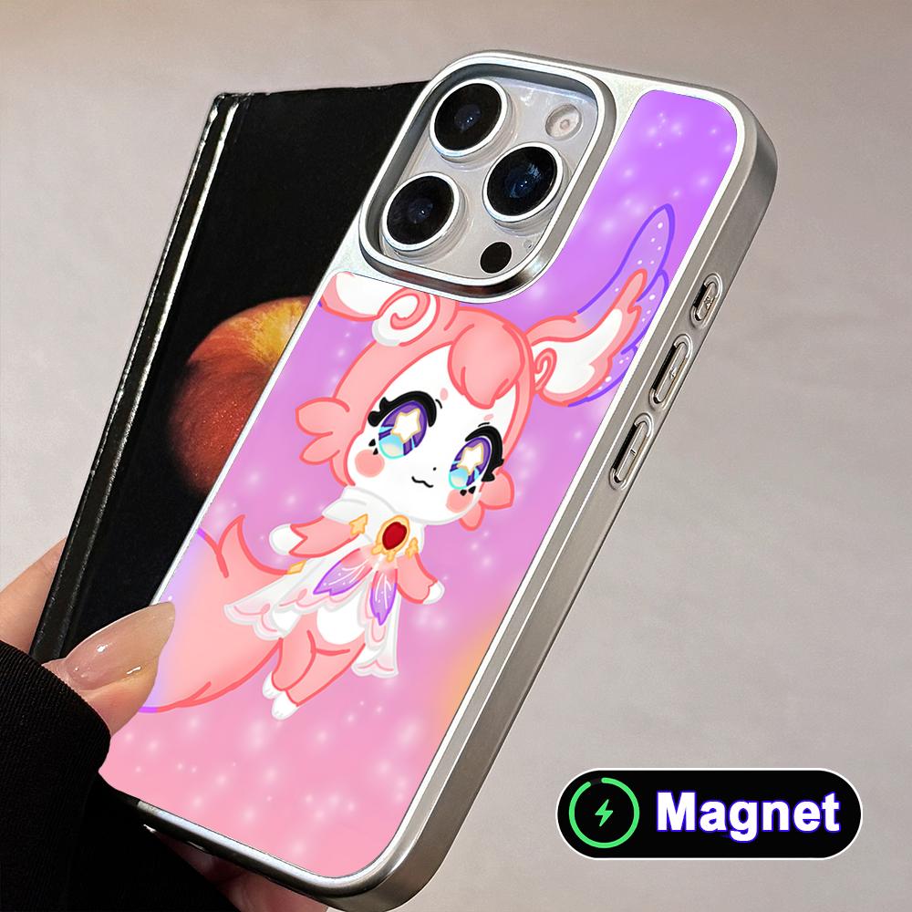 HSR Mem Silver Plating Magsafe Mobile Phone Case for iPhone 17 16 15 14 13 12 11 Air Pro Max Plus Colorful Cover