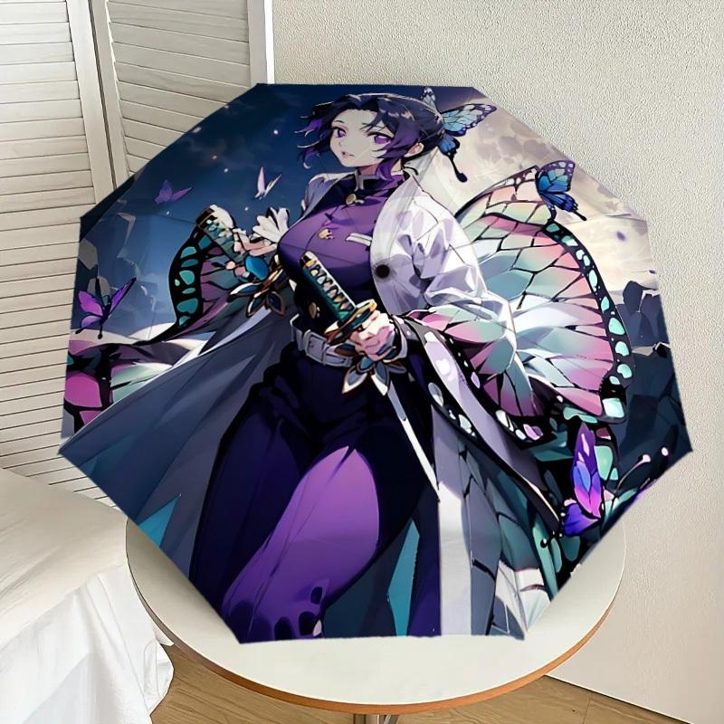 1PC Butterfly Wings Automatic Open/Close Umbrella with Windproof, 8-Rib Sturdy Canopy, Durable Ribs, Fashionable Design, 1313A