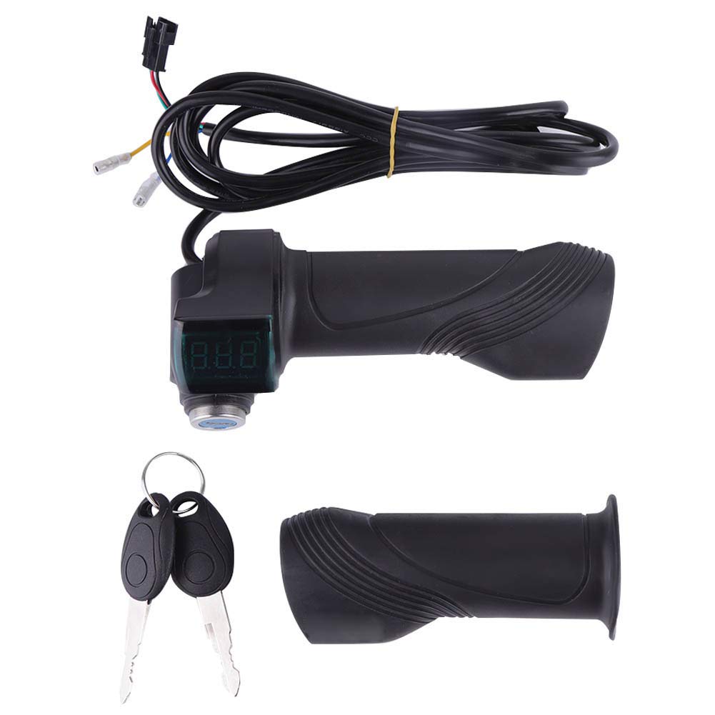 

24V 36V 48V 60V Electric Bike Throttle Grip, Electric Motorcycle Scooter Twist Throttle, LED чёрный
