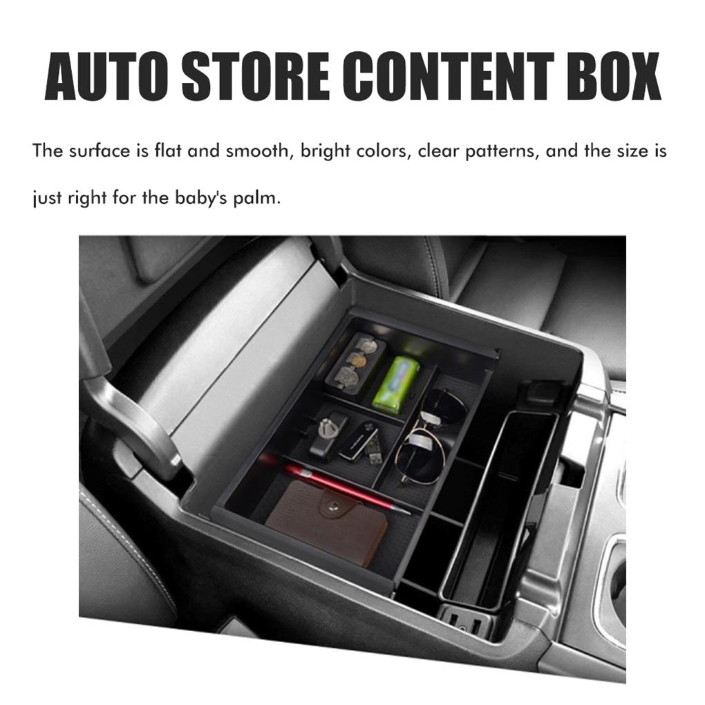 ABS Car Center Console Organizer Upgrading 4 Compartment Stylish Decorative Organizing Storage Tray Part Accessories