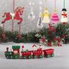 Festival Craft Buttons Santa Snowman Angelic Christmas Tree Decorations Plastic Materials Portable Handmade Projects