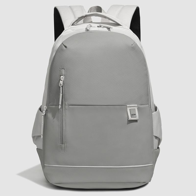 New contrasting colors, simple and versatile backpack, lightweight and large-capacity, high school college student schoolbag, trendy travel backpack светло-серый