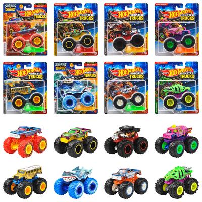 Hot Wheels Monster Truck Pojazd Mini Asortyment Wiek 164 Zabawki, Samochody, Pudełko 8-samochodowe, 3+, Wielofunkcyjny, 983J-FYJ44