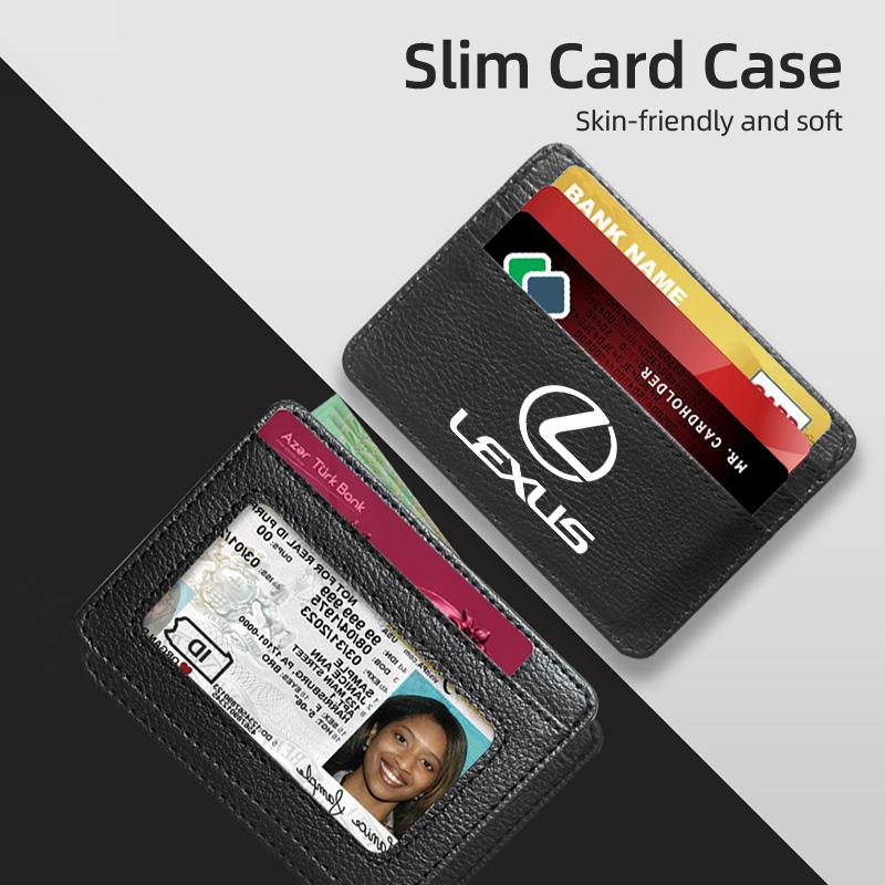 Car Styling Card Case Thin Coin Purse Driver's License Ticket Holder For Lexus UX250h RX450h CT200h RX400h NX300h RX350 RX300 GX