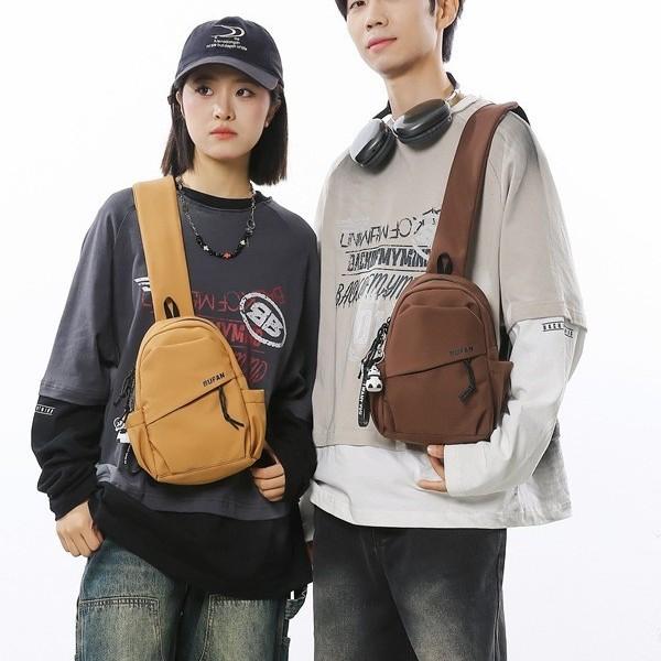 Nylon Messenger Bag Casual Women'S Breast Bag Couple Tooling Messenger Bag Style Sports Fashion Casual Shoulder Bag