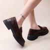 Shoes for Women Slip On Ladies Pumps Spring Autumn Round Toe Solid Profession Casual Chunky Heels Comfortable Loafers