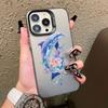 Ins Cute Animal Dolphin Flower Laser Phone Case for IPhone 17 16 Pro Max 14 15 Pro Max Plus 13 Mini 12 11 Pro Max Cartoon Shells
