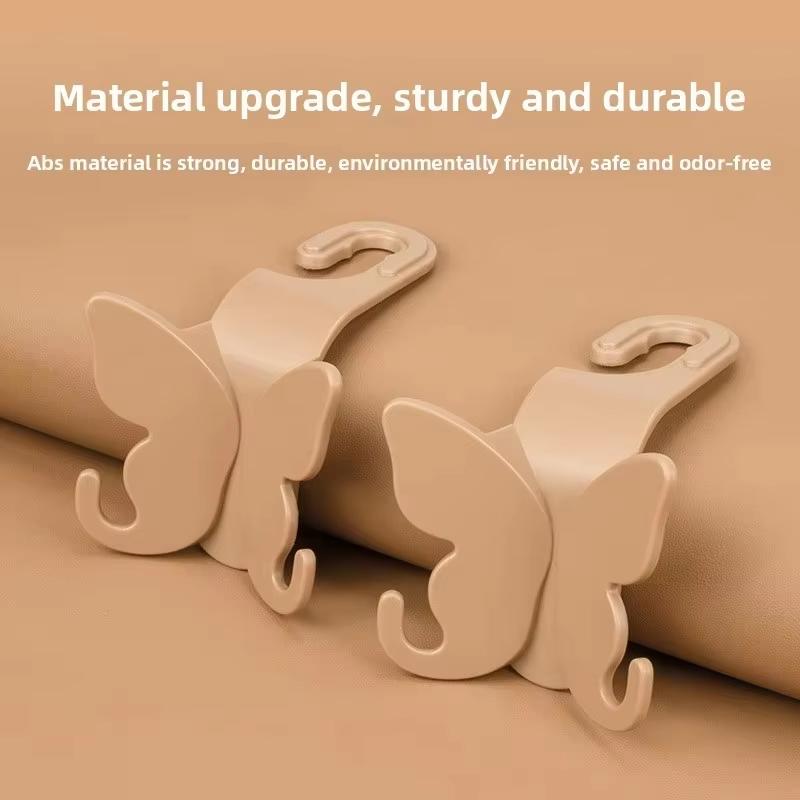 Butterfly Shaped Car Headrest Hooks Sturdy Build Easy Install For Hanging Bags Groceries Daily Trips