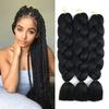 Heißer Verkauf 24 Zoll Niedriger Preis Hochtemperaturfaser Synthetisches Haar Maschine Double Weft Jumbo Geflochtene Haarverlängerung