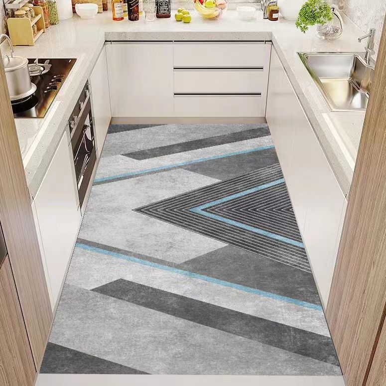 Teppich für Küche PVC Bodenmatte Wasserdicht Lederteppiche Langer Läufer Ölfest Rutschfest Fußmatten Japanische Heimdekoration Teppiche