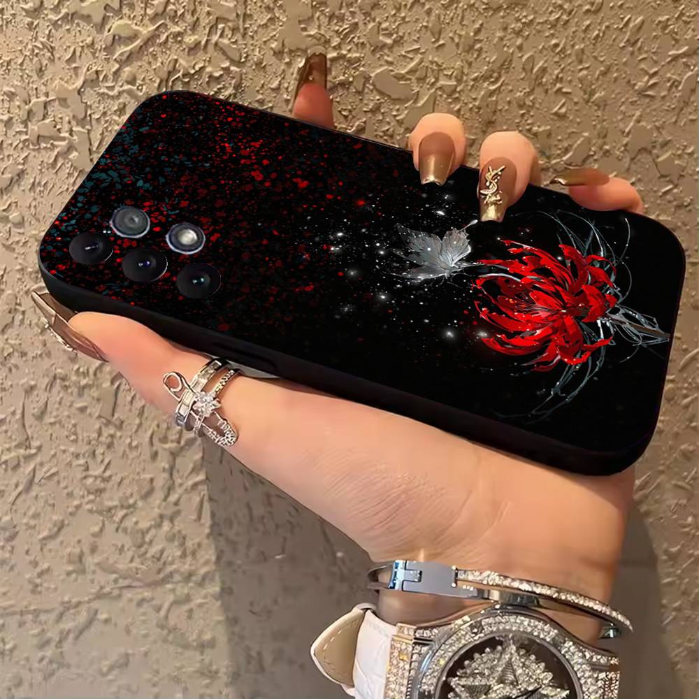 

Red Spider Lily Flower Phone Case For Samsung Galaxy A13,21s,22,31,32,52,53,71,80,A91 Soft Black Shell SamsungA40