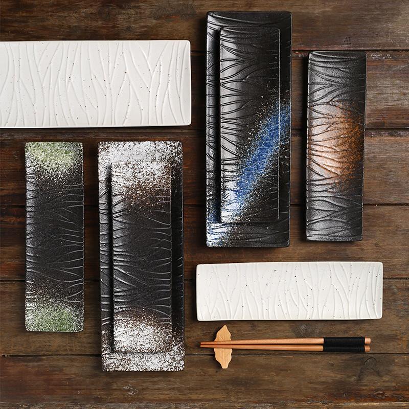 Japanese Ceramic Rectangular Sushi Platter