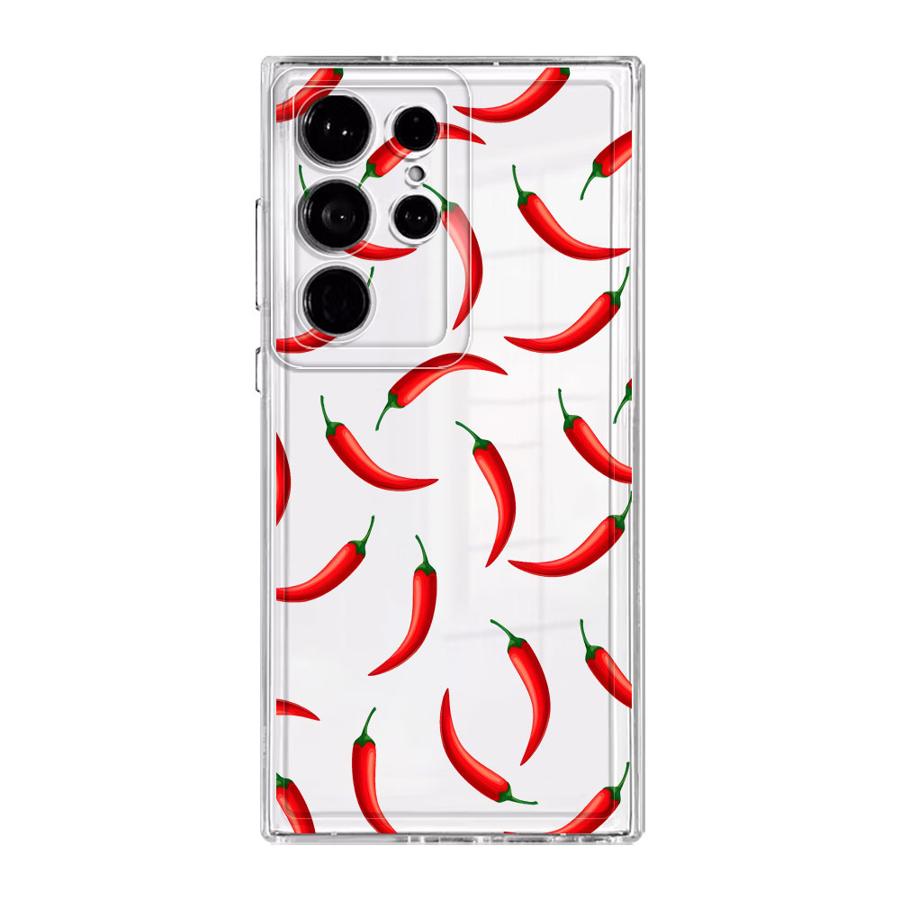 Phone Cover Case for Samsung Galaxy S26 S21 S22 FE S25 Edge S20 Plus S23 Ultra S24 Note 20 Ultra 10 Fruit Chili