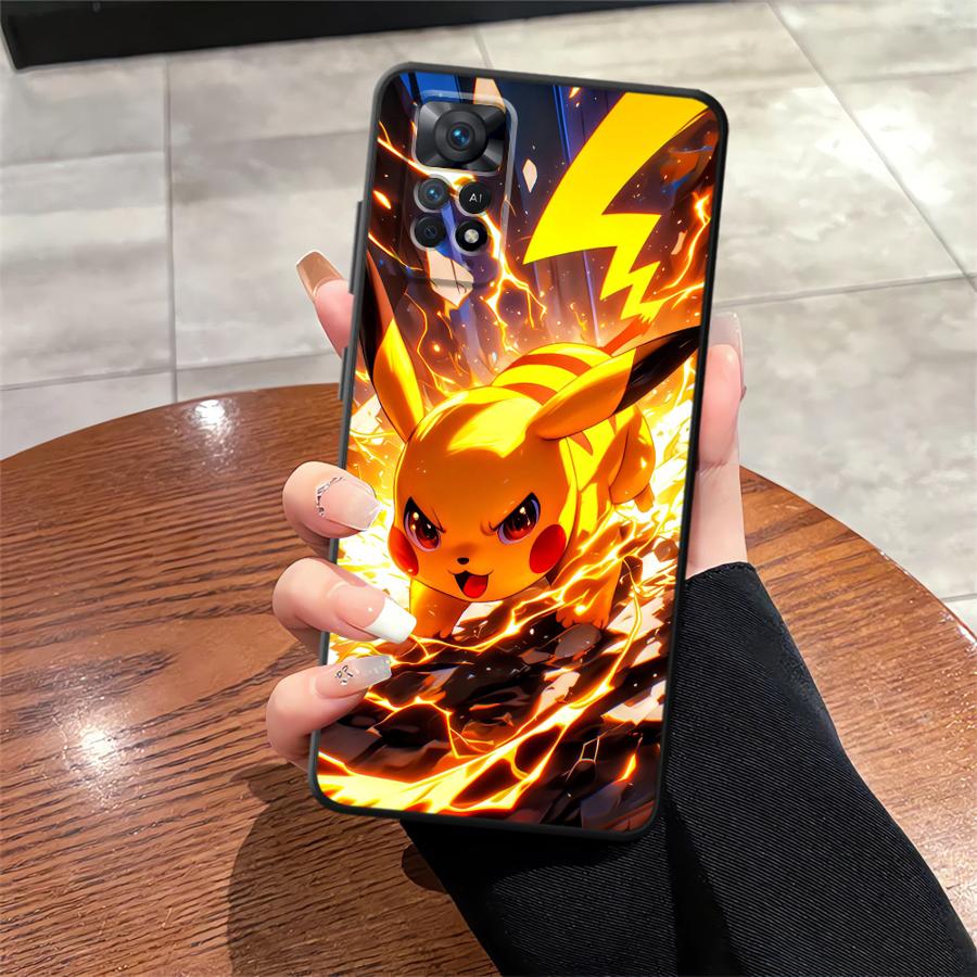 Cool Pokemon Pikachu Case for Xiaomi Redmi Note 7 8 10 14 12 Pro 10S 9S 11 11s 12s 9 13 Pro Plus Funda Phone Cover
