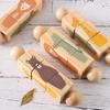 1Pc Baby Wooden Montessori Toys Cartoon Animal Crocodile Bear Rotate Block Rattle Puzzle Game Baby Food Grade Wooden Teether Toy