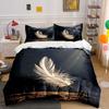 Elegant Veer 3-delige Decoratieset Zachte Comfortabele Dekbedovertrek Beddengoedset Inbegrepen 1*Dekbedovertrek & 2*Kussenslopen, Cadeau