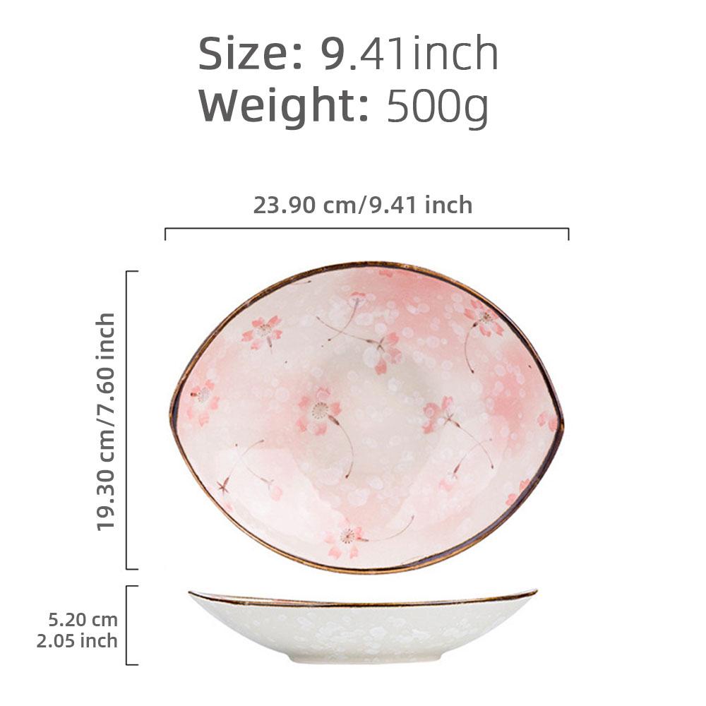 Ceramic Dinner Plates Japanese Kitchen Household Dessert Plate Candy Dish Salad Bowl Fruit Bowl Microwave Kitchen Tableware