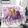 Hannah Printed Flannel Blanket, Soft Throw for Bedroom Sofa, Washable, Fan Merchandise, Great Gift.