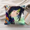 Tighnari Genshin Impact Cute Cushion Cover Silky Short Plush Invisible Zipper Dustproof Sofa Pillow Case For Home Decor