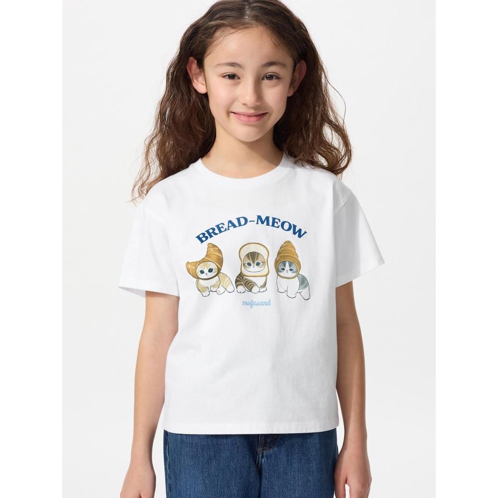 

Uniqlo Япония Девушки Mofusand Ut 00 WHITE/110