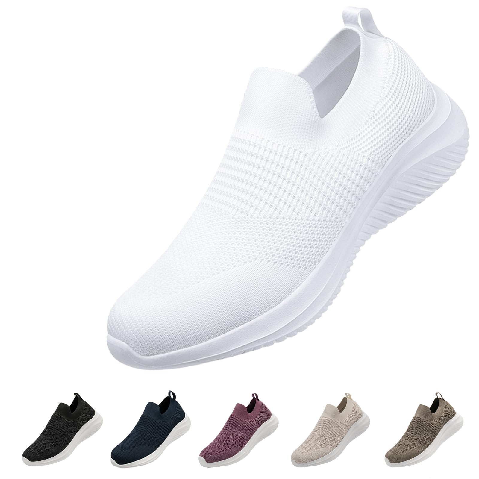 

MERPHINE Бесшнуровочные для ходьбы в помещении Удобные для поездок на работу и стоячей работы Мужские кроссовки, Обувь, Обувь, Сетка, Легкие,