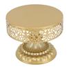 Dessert Stand Golden Cake Holder Lace Design Easy Assembly Round Treat Display for Party