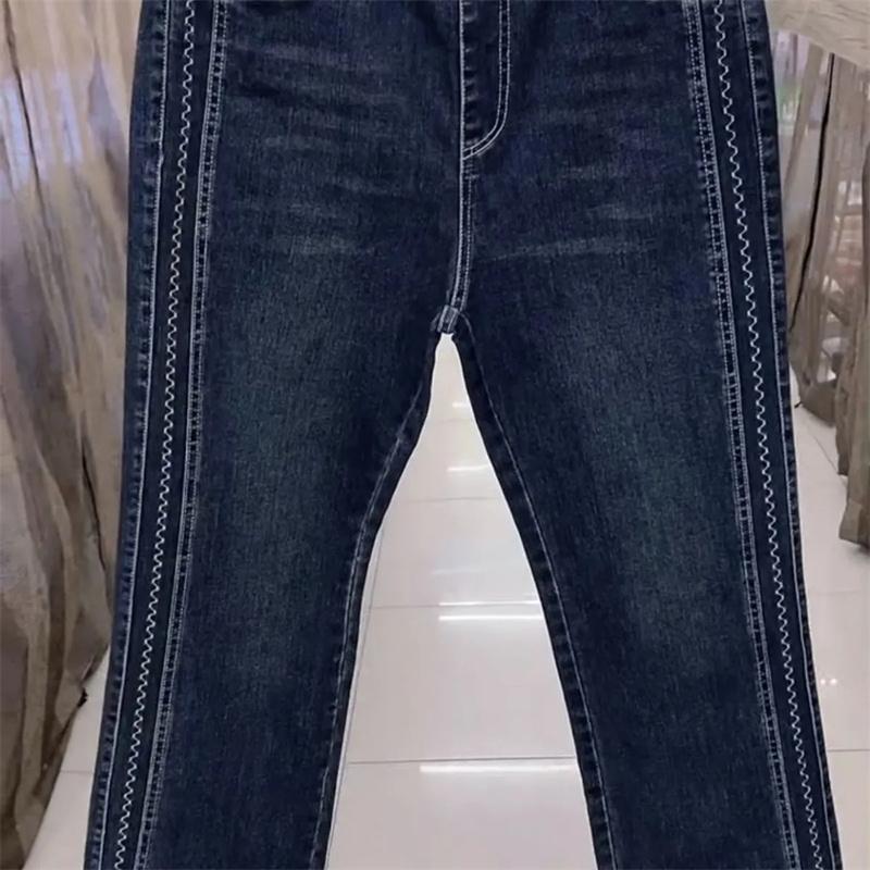 Autumn Korean Jeans Women's Elastic High Waist Jeans Fashion Wild  Women Stretch Pants Wome Denim Pants Lady Trousers