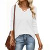 2025 A/W Women's Deep V-neck Color Block Knit Long Sleeve Pullover Sweater
