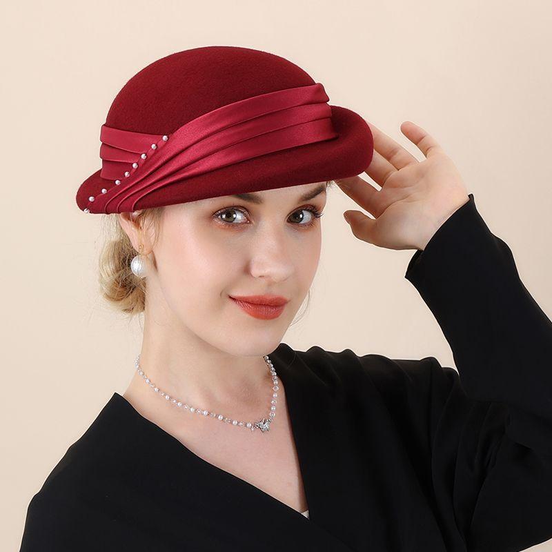 Autumn and Winter New Versatile Wool Woolen Hat Literary Trend Retro Elegant British Hat Beret Women