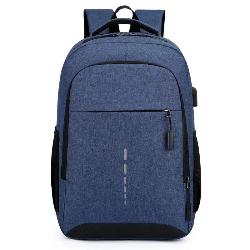 Men's Waterproof Laptop Backpack With USB Charging Port Large Capacity Travel School Bag Casual Rucksack
