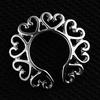 Sexy Silver Surgical Steel Non Piercing Clip On Heart Design Nipple Ring Shield