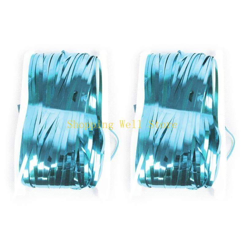 KX4B Tinsel Foil Fringes Curtain 3.28x6.56ft For Birthday Wedding Baby Showers Party