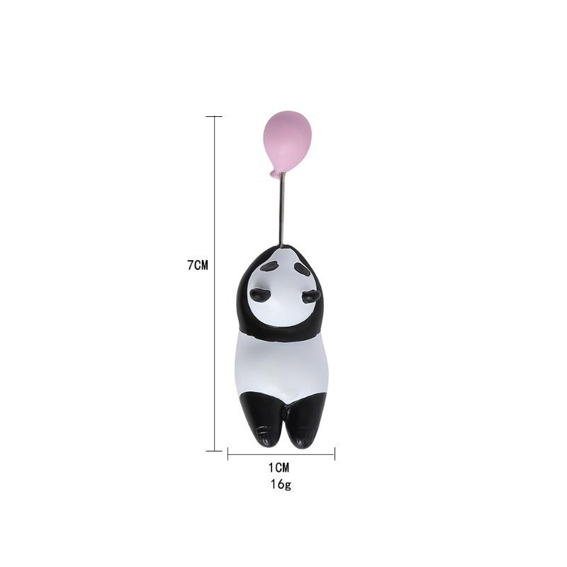 Kreativer Cartoon-Stil Bunter Ballon Panda Dreidimensionaler Harzmagnet Magnetischer Aufkleber Dekoration Kühlschrankmagnet
