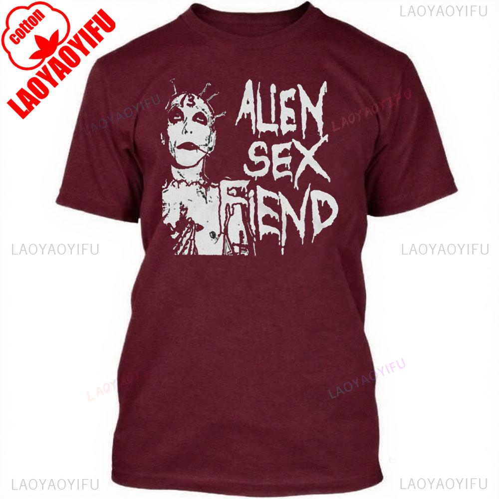 Alien Sex Fiend T-Shirt Virgin Prunes Christian Death Sisters Unisex Tees Fit Sweatshirt for Daily Wear Short Sleeve T-shirts