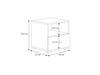 Emi bedside cabinet white - handle white