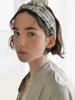 Voor Floral Two-Way Hair Bandana_Beige & Gray