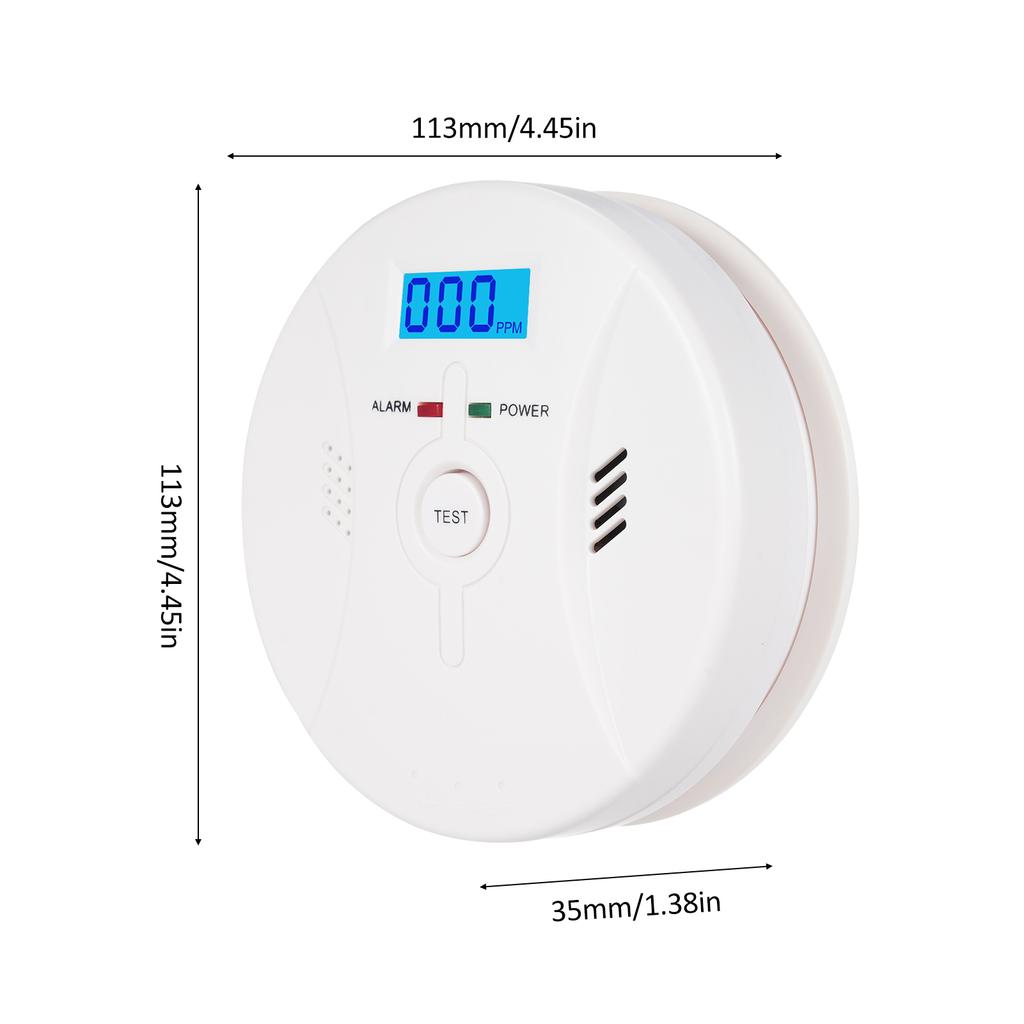 2 in 1 CO and Smoke Alarm Carbon Monoxide Detectors Smoke Detector Smoke Combination CO Alarm Fire CO for Alarm for Home and Kitchen LED Screen Carbo