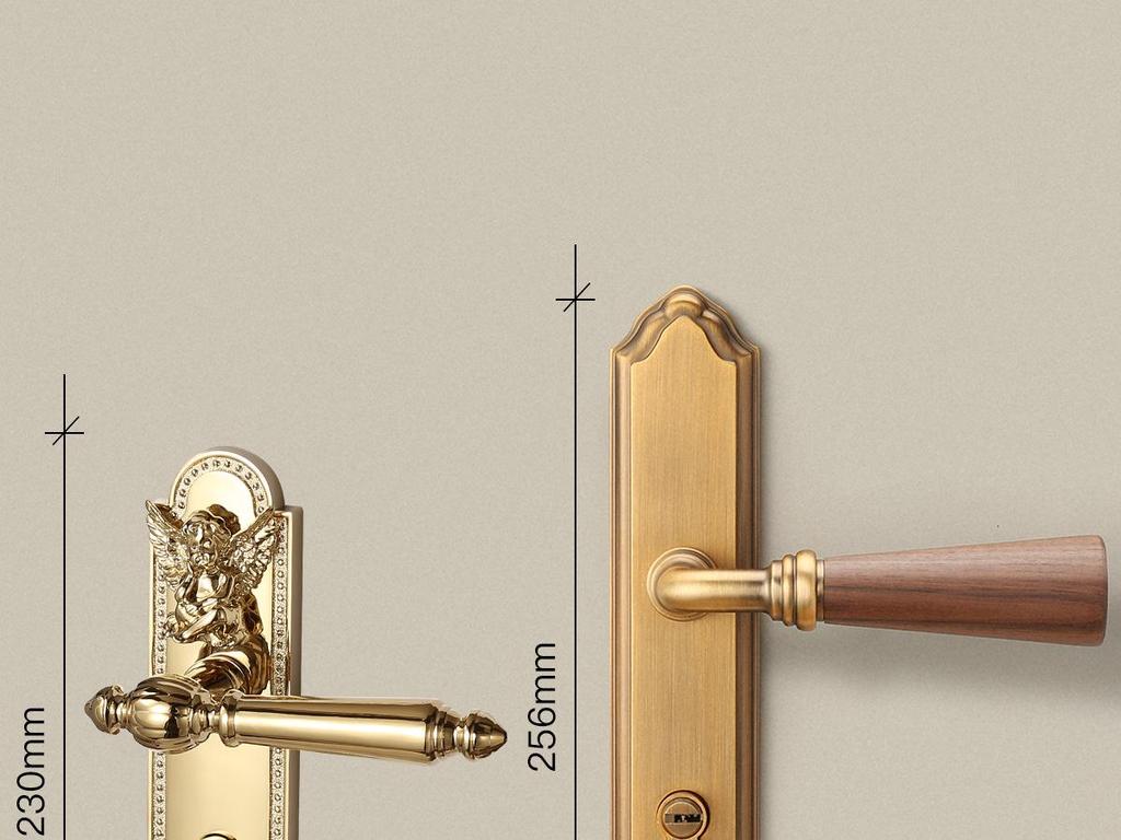 Vintage-Style Zinc Alloy Mute Door Handle for Bedrooms