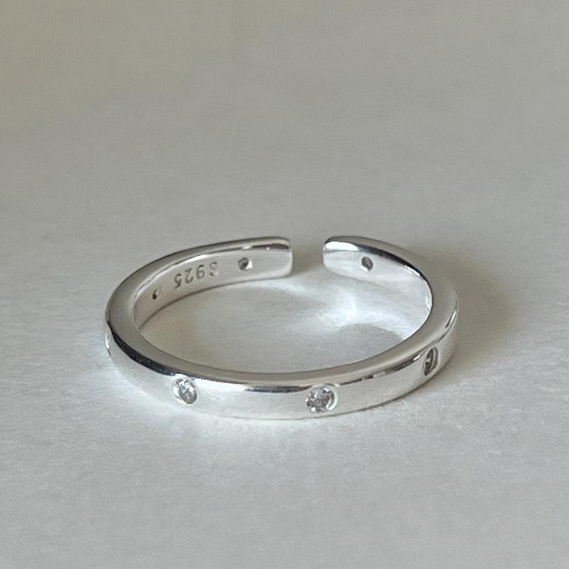 Fairy Layered Zirconia Adjustable Women's Ring - Trendy Shiny Open Index Finger Accessory