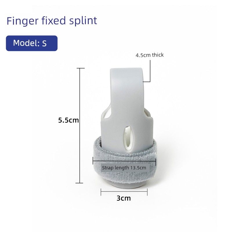 

Finger Joint Fixed Splint Special Supporting Plate Finger Protection Sleeve Curved Straightening Support Five Finger Neutral Trainer Gray S One size