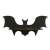 Creative Bat Shape Wood Floating Shelf Jewelry Crystal Display Wall Shelves for Halloween Bedroom Living Room Decoration