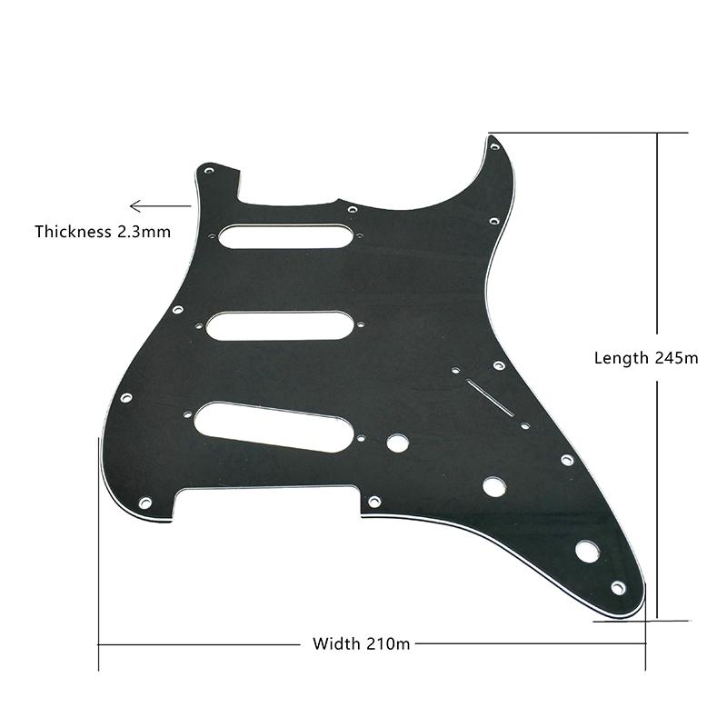 Sss Elektrická Kytara Pickguard Zadní Deska Kryt Snímače Knoflíky Tipky Pro Elektrickou Kytaru Guard