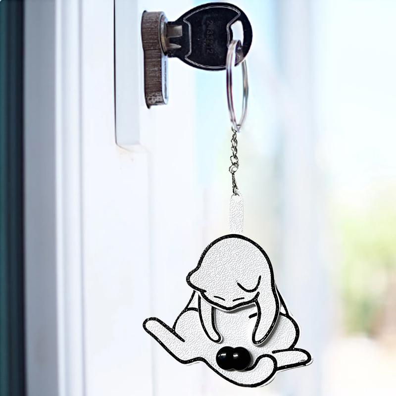 Explosive creative mischief cat rotatable keychain backpack pendant figurine gift toy