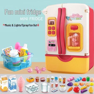 Electric Water Spray Playhouse Toy Refrigerator for Kids - Parent-Child Interactive Gift