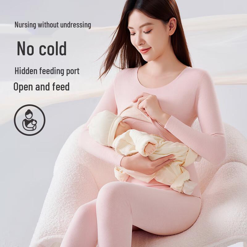 Odifen Women's Maternity Cashmere Silk Thermal Set