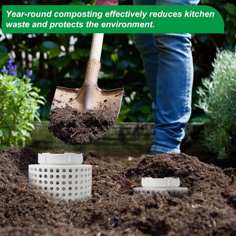 Underground Worm Farm Compost Bin Kit for Home Raised Flower Beds Outdoor Eco-Friendly Garden Organic Waste Decomposition System
